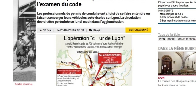 Ce lundi, manif d’auto-écoles pour bloquer le centre-ville de Lyon