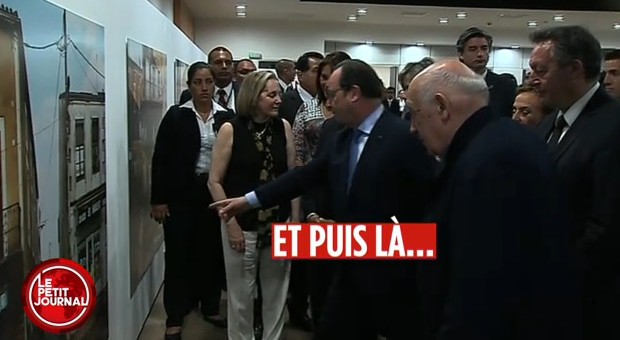 Le petit moment de solitude de Thierry Braillard en visite avec François Hollande