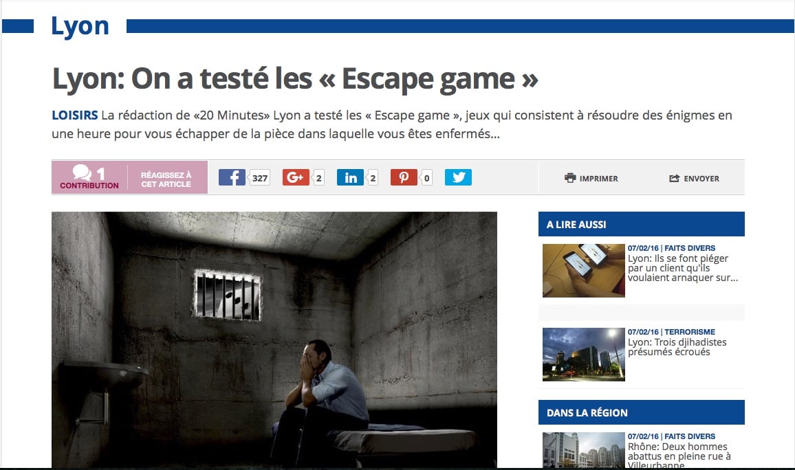 « Escape game » à Lyon : vous avez une heure pour vous évader