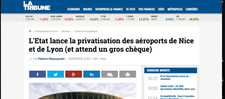 A qui l’aéroport de Lyon va-t-il être cédé ?