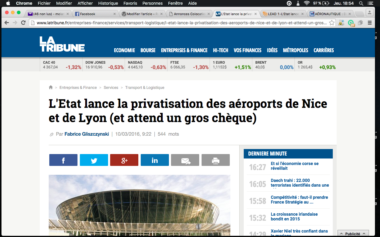 A qui l’aéroport de Lyon va-t-il être cédé ?