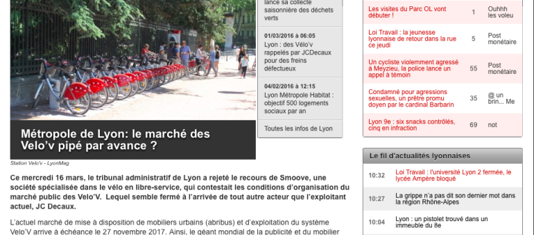 Marché public des Velo’v : la Métropole de Lyon favorise-t-elle JC Decaux ?