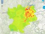 pic de pollution au 23 mars. Capture d'écran Air Rhône-Alpes