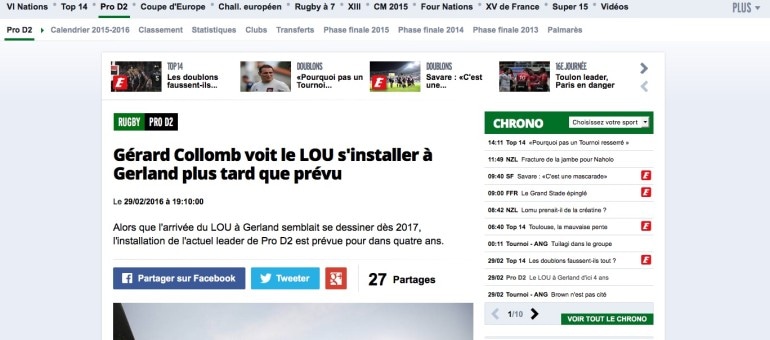 Le LOU dans le stade de Gerland plus tard que prévu ?