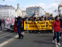 La tête de la manif contre la loi travail le 9 avril, sur le pont de la Guillotière. ©LB/Rue89Lyon
