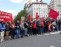 Tête de la manifestation au pont de la Guillotière, juste avant d'arrivée place Bellecour. ©LB/Rue89Lyon