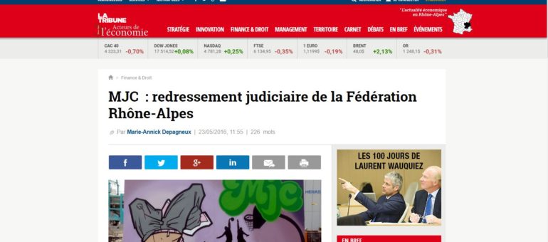 La Fédération Rhône-Alpes des MJC en redressement judiciaire