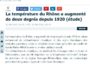 En un siècle la température du fleuve Rhône a augmenté de deux degrés