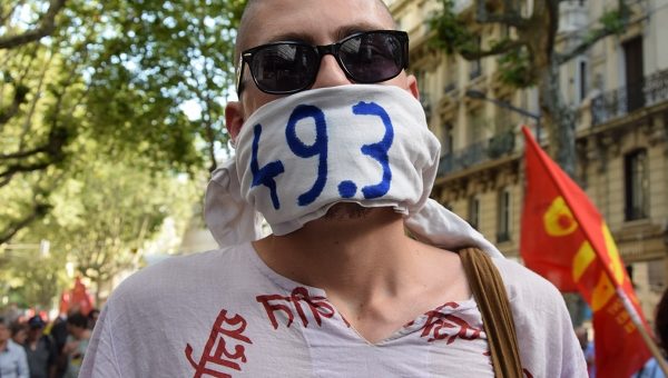 16ème manif contre la loi travail à Lyon : petite affluence malgré le 49-3 bis