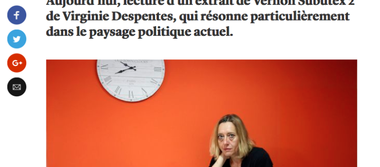 Écoutez la page 67 du roman Vernon Subutex, de Virginie Despentes