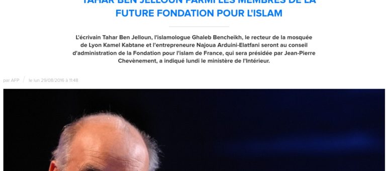 Kamel Kabtane au conseil d’administration de la Fondation pour l’islam