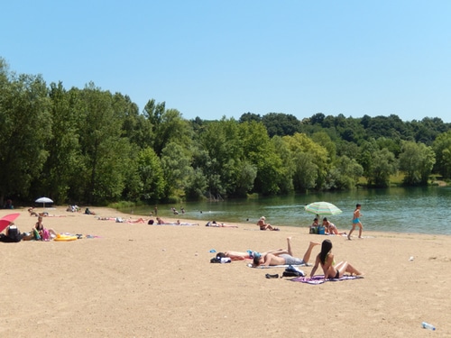 Lac du bordelan baignade lyon