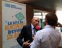 Gérard Collomb répondant aux questions de RCF au sujet du dispositif "Tous unis, tous solidaires". ©LB/Rue89Lyon