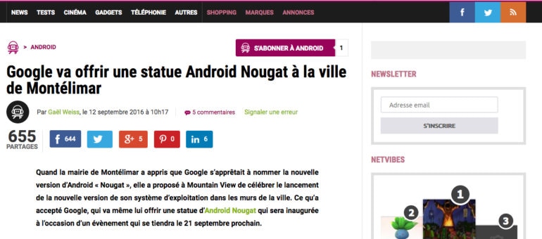 Google à Montélimar pour sa nouvelle version d’Android baptisée “Nougat”