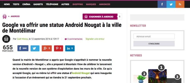 Google à Montélimar pour sa nouvelle version d’Android baptisée « Nougat »