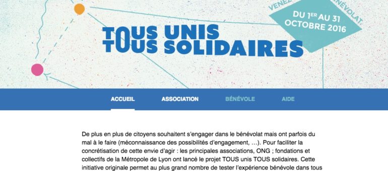« Tous unis, tous solidaires » ou le Bon Coin du bénévolat lyonnais