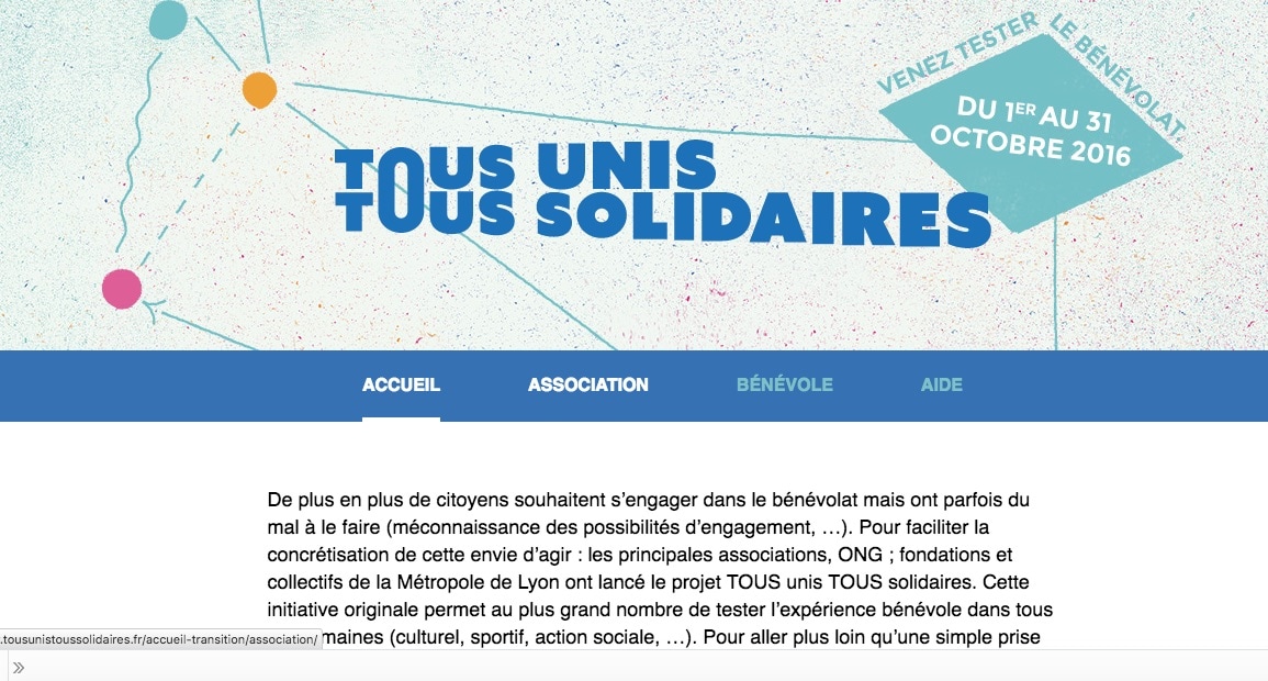 « Tous unis, tous solidaires » ou le Bon Coin du bénévolat lyonnais