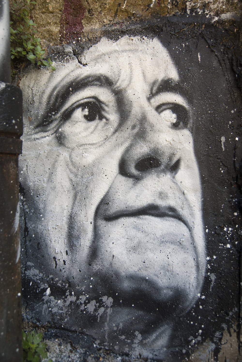 Portrait d’Alain Juppé peint sur « La Demeure du Chaos » de Saint-Romain-au-Mont-d’Or. CC 999 Demeure du Chaos