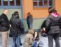 L'occupation du gymnase de l'école Gilbert Dru a débuté lundi 7 novembre. ©LB/Rue89Lyon