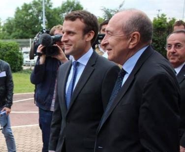 Emmanuel Macron et Gérard Collomb lors ds Jeco 2016. Photo compte Twitter de Gérard Collomb.