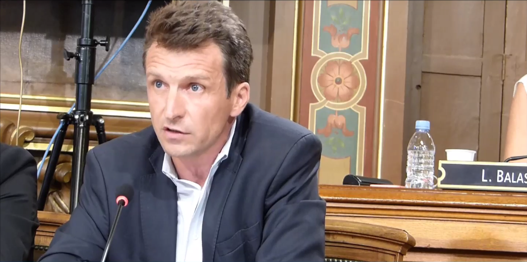 Stéphane Guilland, président du groupe d'opposition Les Républicains et apparentés "Ensemble pour Lyon". Capture d'écran Youtube