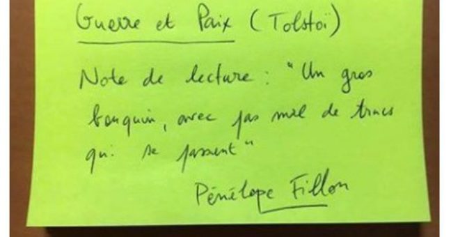 Depuis Villeurbanne, un concours Facebook se moque des notes de lecture de Pénélope Fillon