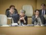 Florence Verney-Carron, vice-présidente déléguée à la culture et au patrimoine, en assemblée plénière (février 2017) ©Léo Germain/Rue89Lyon