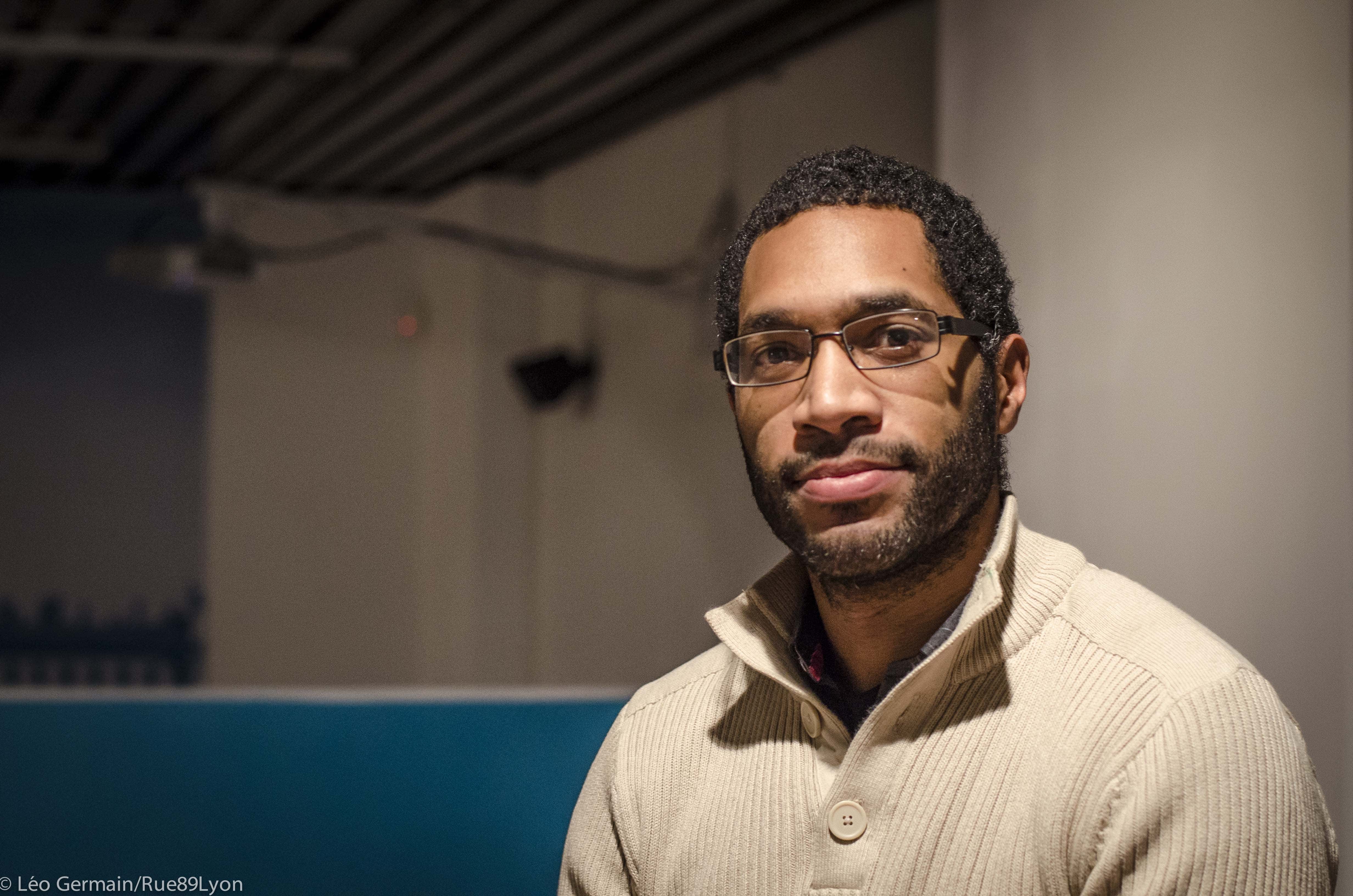 Baptiste Mylondo à la BM de Lyon, le 25 janvier 2017. ©Léo Germain/Rue89Lyon