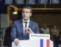 Emmanuel Macron lors de son meeting à Lyon le 4 février au palais des sports. ©Léo Germain/Rue89Lyon