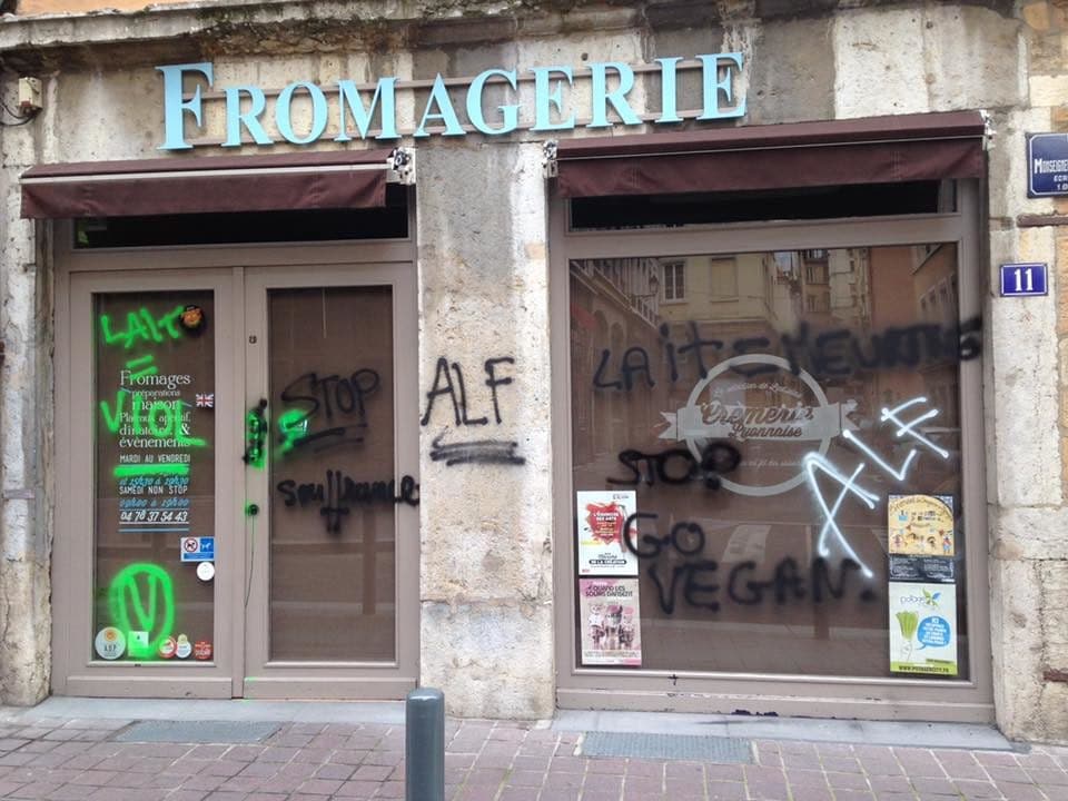 A Lyon apparaissent les vegans radicaux du « front de libération animale »