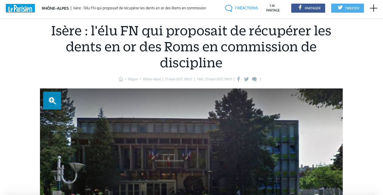 «Récupérer les dents en or des Roms» : un élu FN se lance dans le grand n’importe quoi