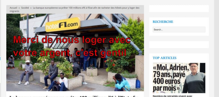 100 millions d’euros pour racheter des hôtels et loger des migrants ? Une fausse info de « lagauchematuer »