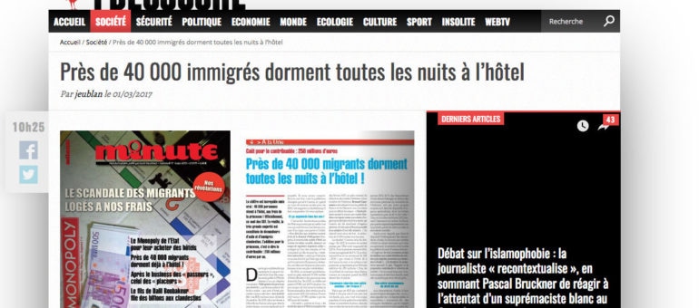 Non, 40 000 migrants ne dorment pas à l’hôtel toutes les nuits en France