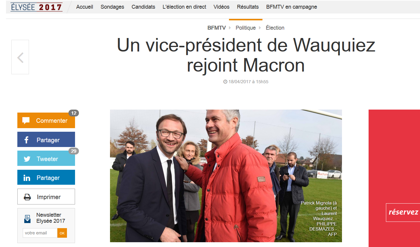 Patrick Mignola, vice-président de Laurent Wauquiez, rallie Emmanuel Macron