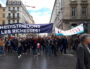 Plusieurs centaines d'adhérents de la France insoumise ont participé au cortège du 1er mai, pendant l'entre deux tours à Lyon. ©LB/Rue89Lyon