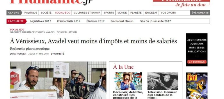 À Vénissieux, le laboratoire Avadel veut moins d’impôts… et moins de salariés