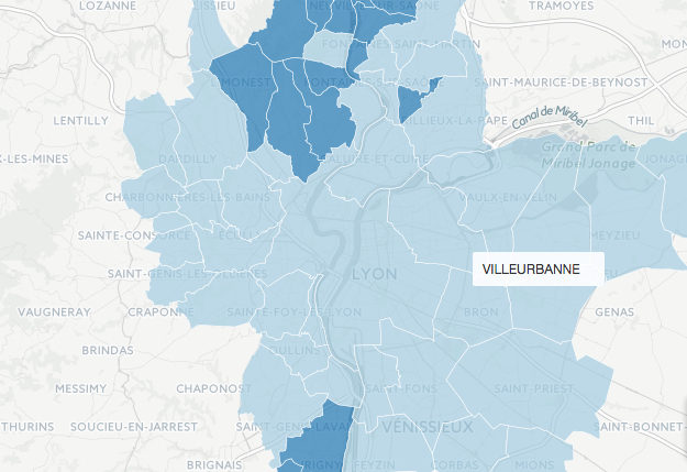 Capture d'écran carte des résultats