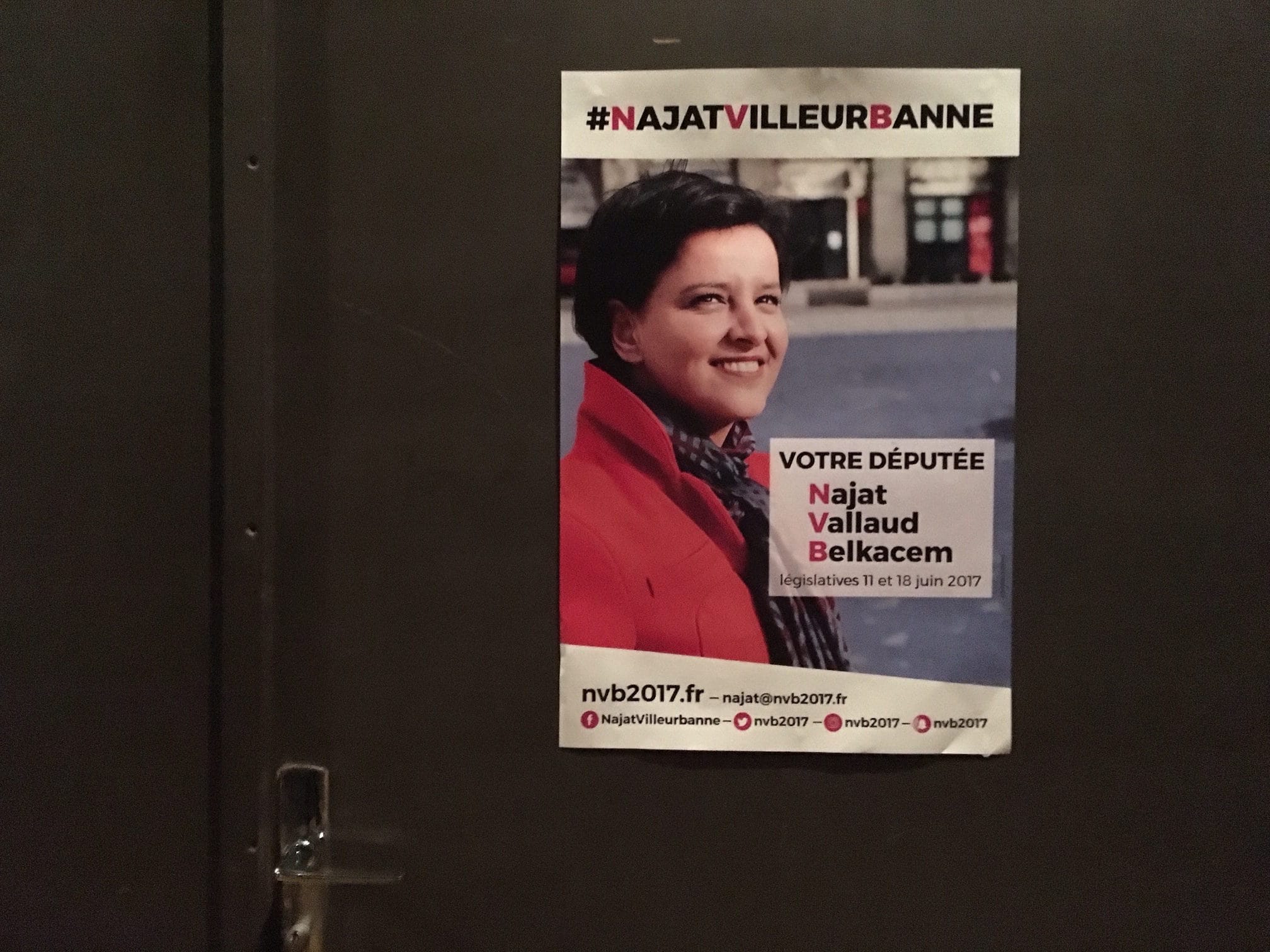 Une affiche collée à l'Espace Tonkin. ©Rue89Lyon