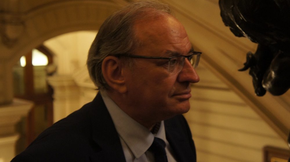 Bernard Perrut au 2ème tour des législatives à la préfecture du Rhône le 18 juin 2017. ©HH/Rue89Lyon