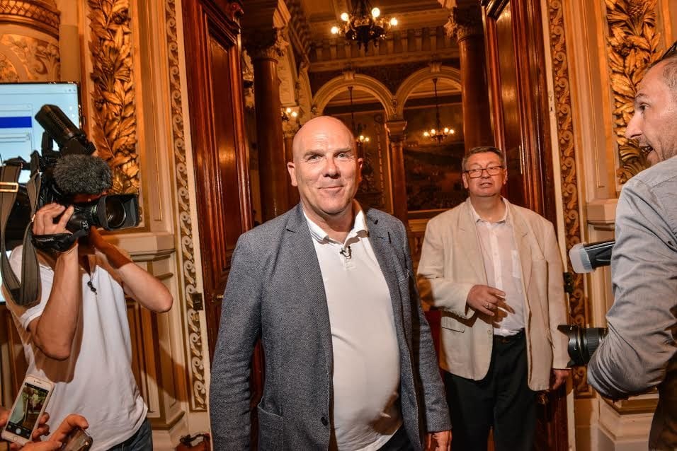 Bruno Bonnell au 2ème tour des législatives à la préfecture du Rhône le 18 juin 2017. ©Éric Soudan