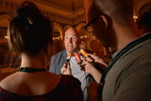 Bruno Bonnell au 2ème tour des législatives à la préfecture du Rhône le 18 juin 2017. ©Éric Soudan