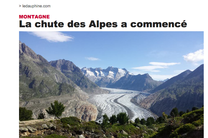 La chute des Alpes a commencé et marque la nouvelle donne climatique