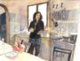 Sadia, cuisinière afghane croqué par Emmanuel Prost. Extrait de "Femmes d'ici, cuisines d'ailleurs".