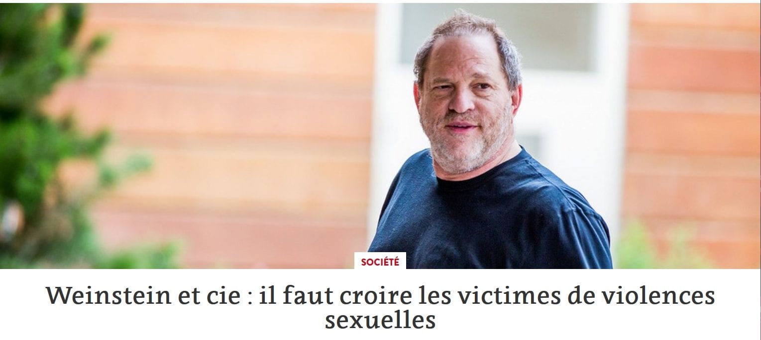 Weinstein et cie : la nécessaire prise de conscience des hommes