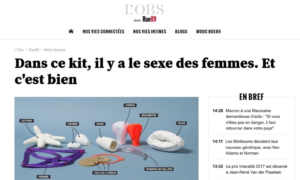 Une mallette pédagogique qui montre tout du sexe féminin