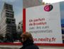 "Un air de Brooklyn". Le Panneau du projet immobilier de Nexity à Gerland. ©LB/Rue89Lyon