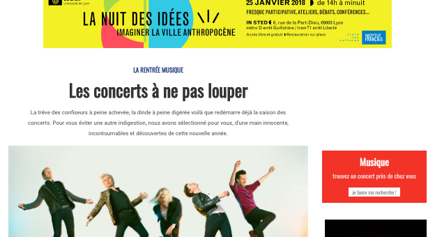 12 concerts pour débuter l’année à Lyon