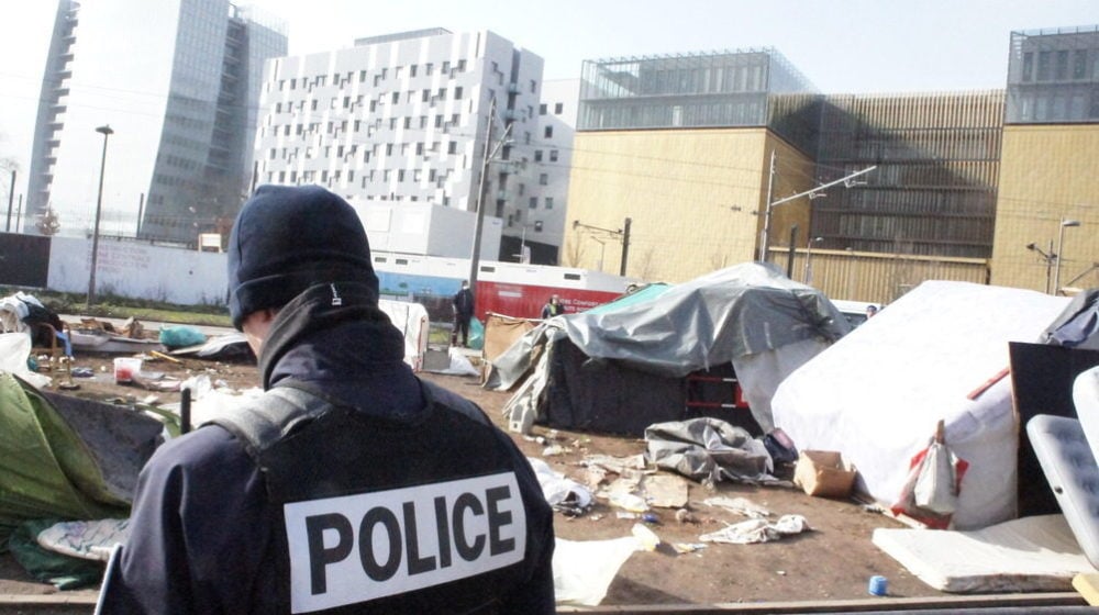 Expulsion du Bidonville de la Part-Dieu le 9 février ©LB/Rue89Lyon