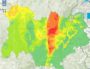 Prévision de pollution aux particules fines pour la journée du 23 février. Capture d'écran Atmo Auvergne-Rhône-Alpes
