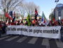 La banderole de tête de cette "première journée de convergence des luttes" à Lyon. ©LB/Rue89Lyon